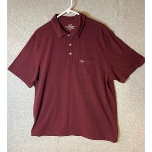 Vineyard Vines‎ Edgartown Polo Shirt Mens XL Heathered Maroon Soft Lightweight